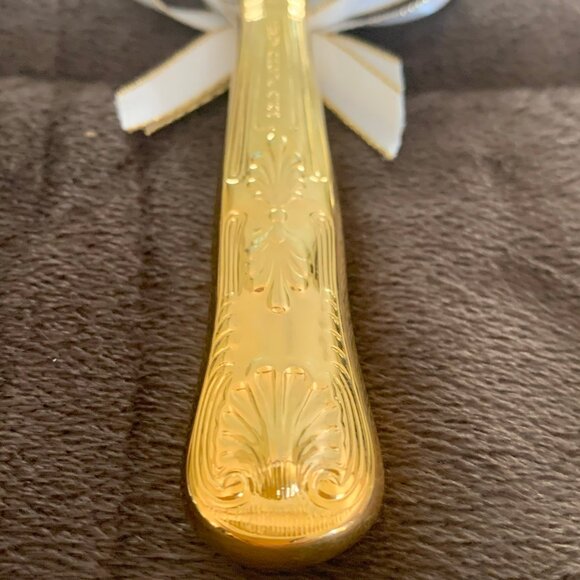 VINTAGE HORTENSE B. HEWITT CO. GOLD HANDLED SERVER, WEDDING ACCESSORY - Picture 6 of 6